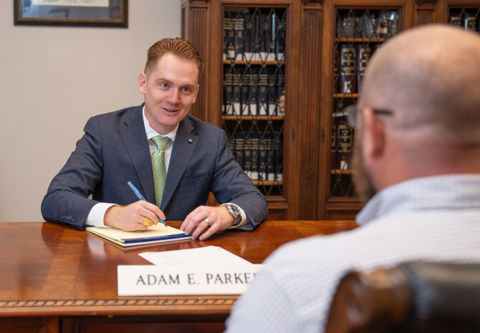 adam parker with client