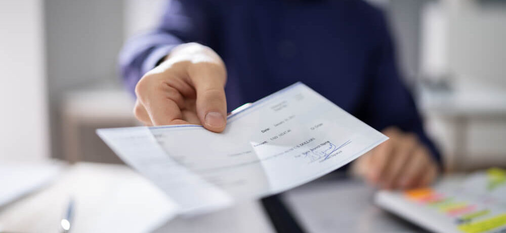 personal injury settlement check